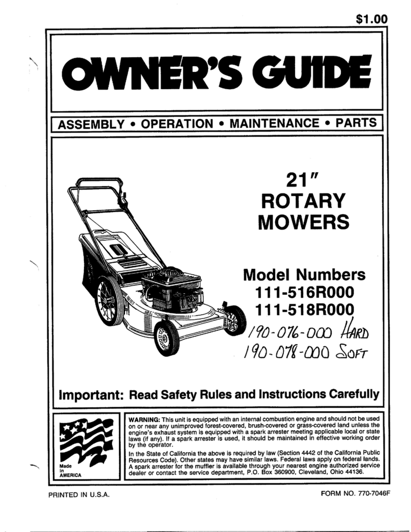 MTD 111-516R000 User manual