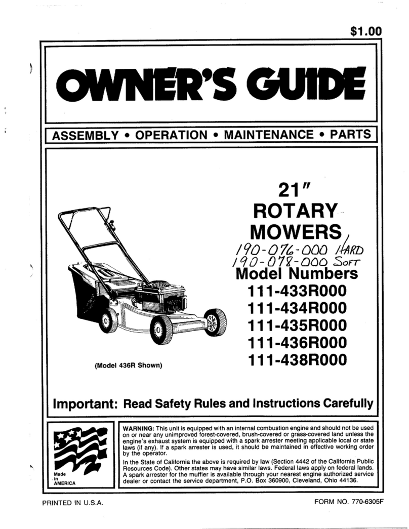 MTD 111-433R000 User manual