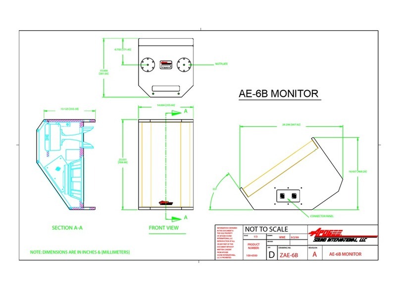 Apogee Monitor AE-6B Product dimensions Apogee Monitor AE-6B Product dimensions