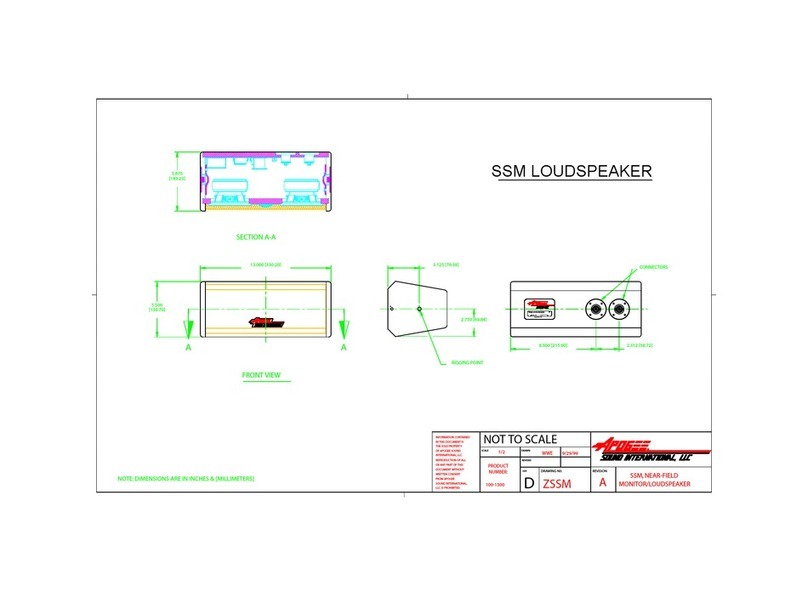 Apogee Loudspeaker SSM Product dimensions