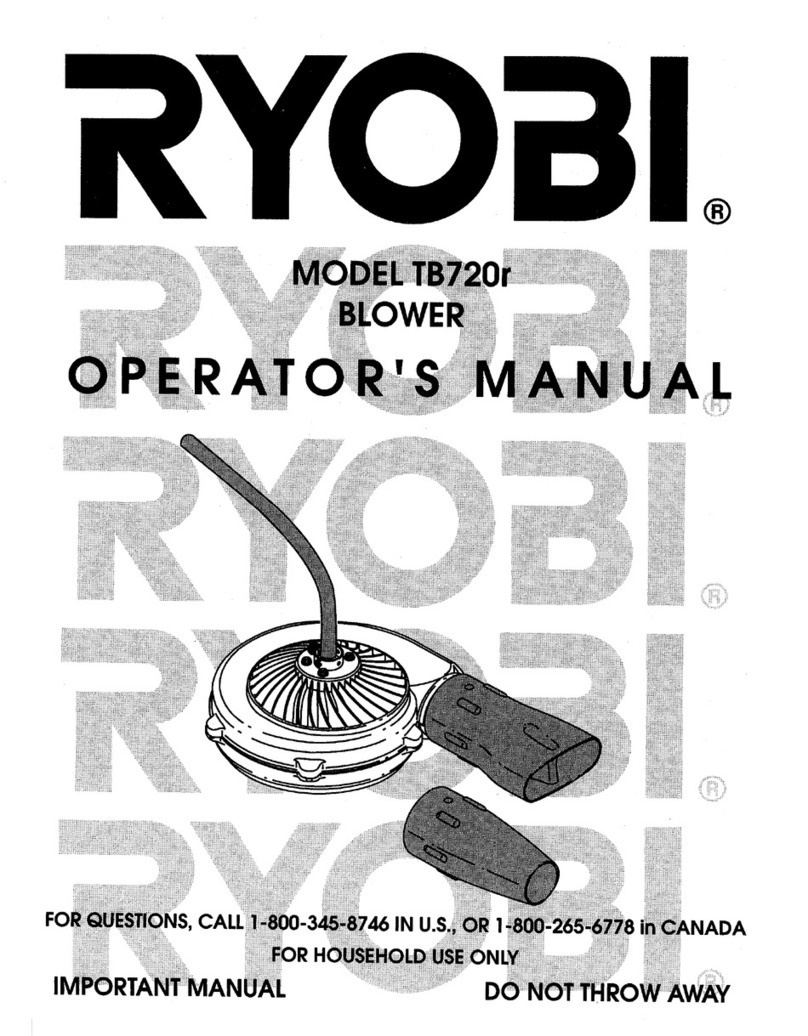 Ryobi TB720r Operator's manual
