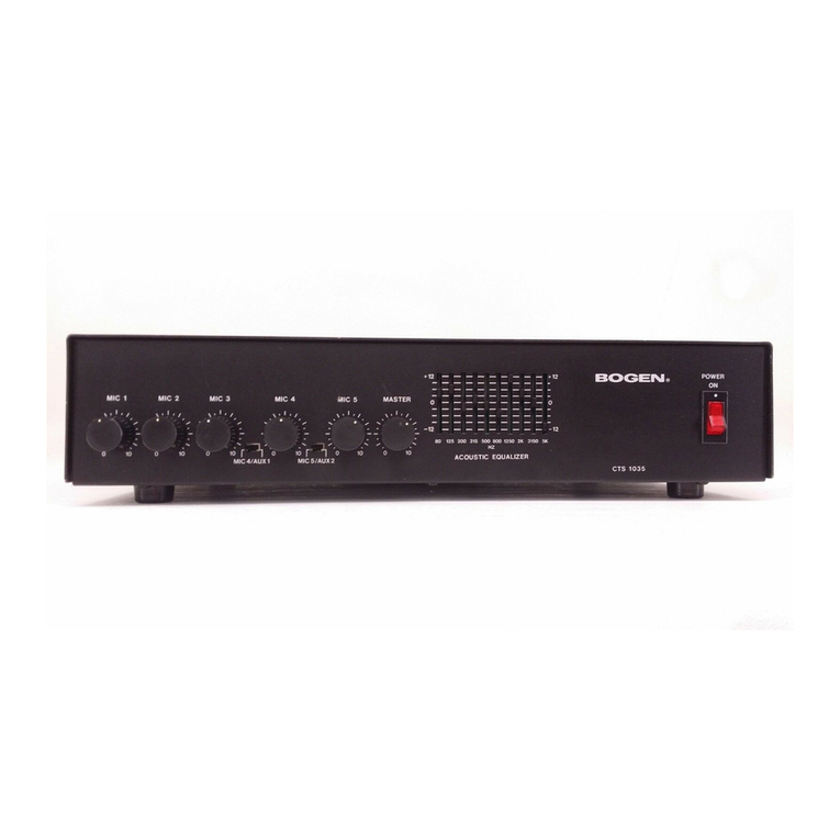 Bogen CTS-1035 User manual Bogen CTS-1035 User manual