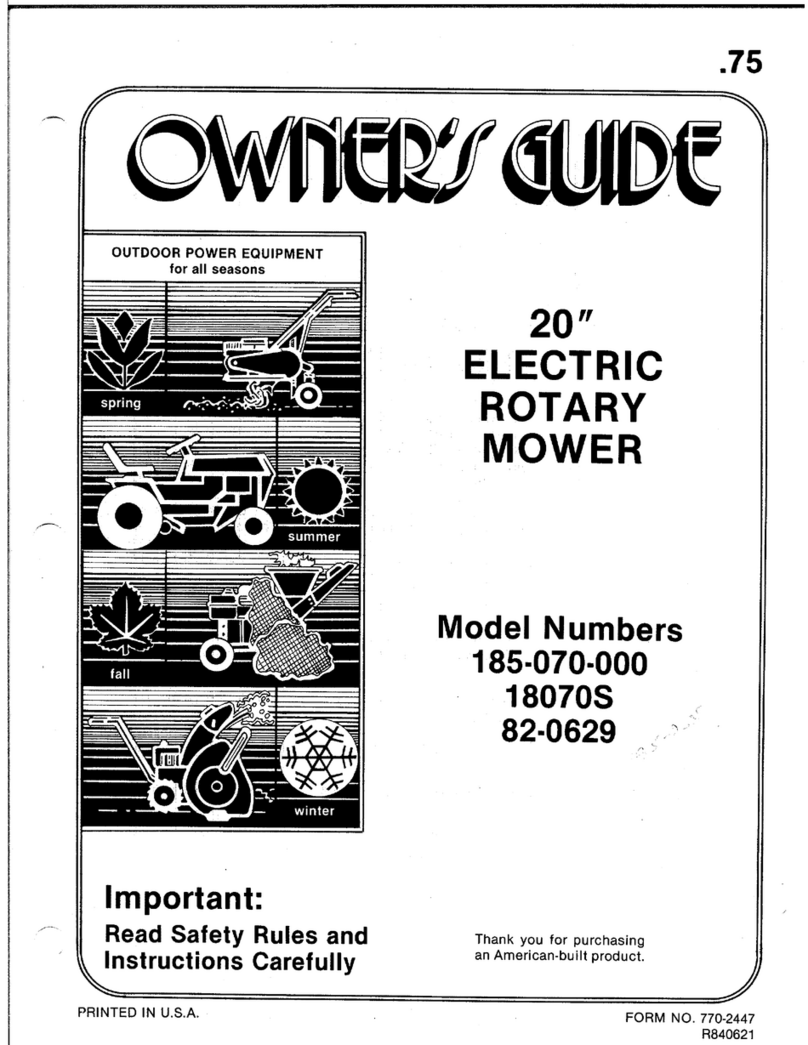 MTD 18070S User manual