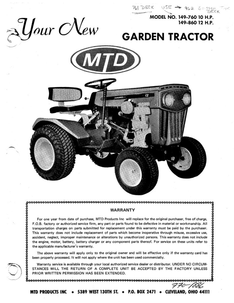 MTD 149-760 10 H.P User manual
