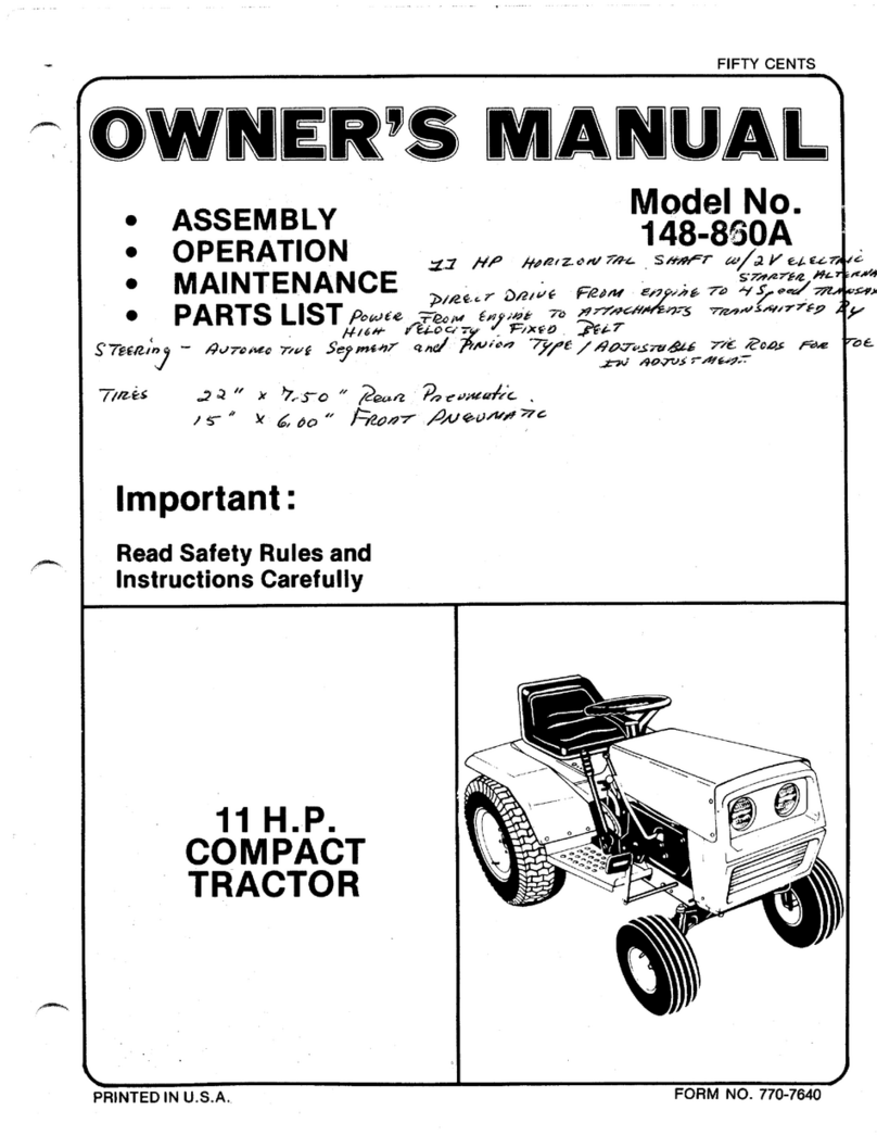 MTD 148-860A owner's manual