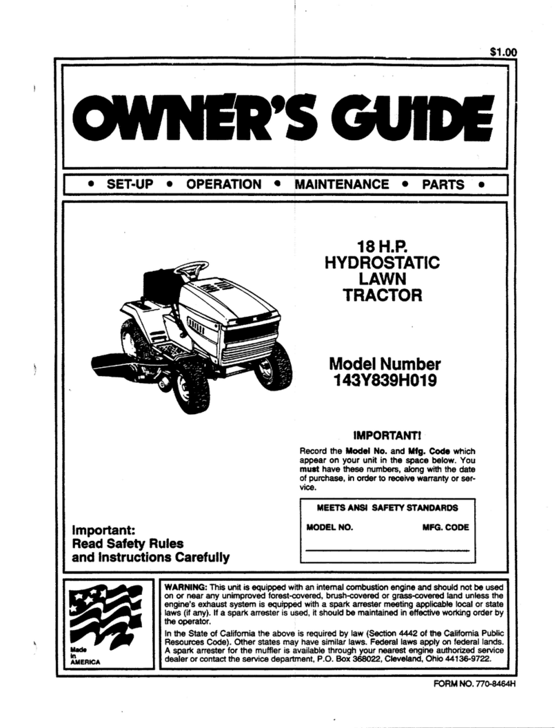 MTD 143Y839H019 User manual