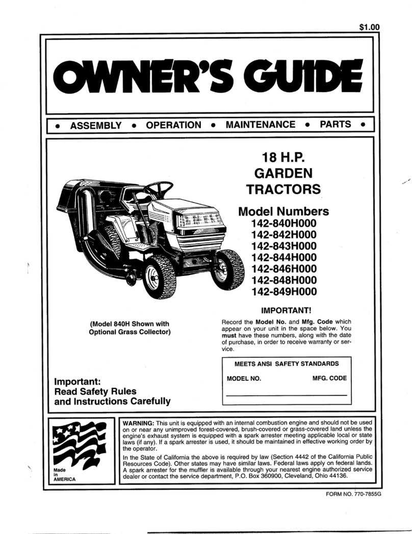 MTD 142-840H000 User manual MTD 142-840H000 User manual