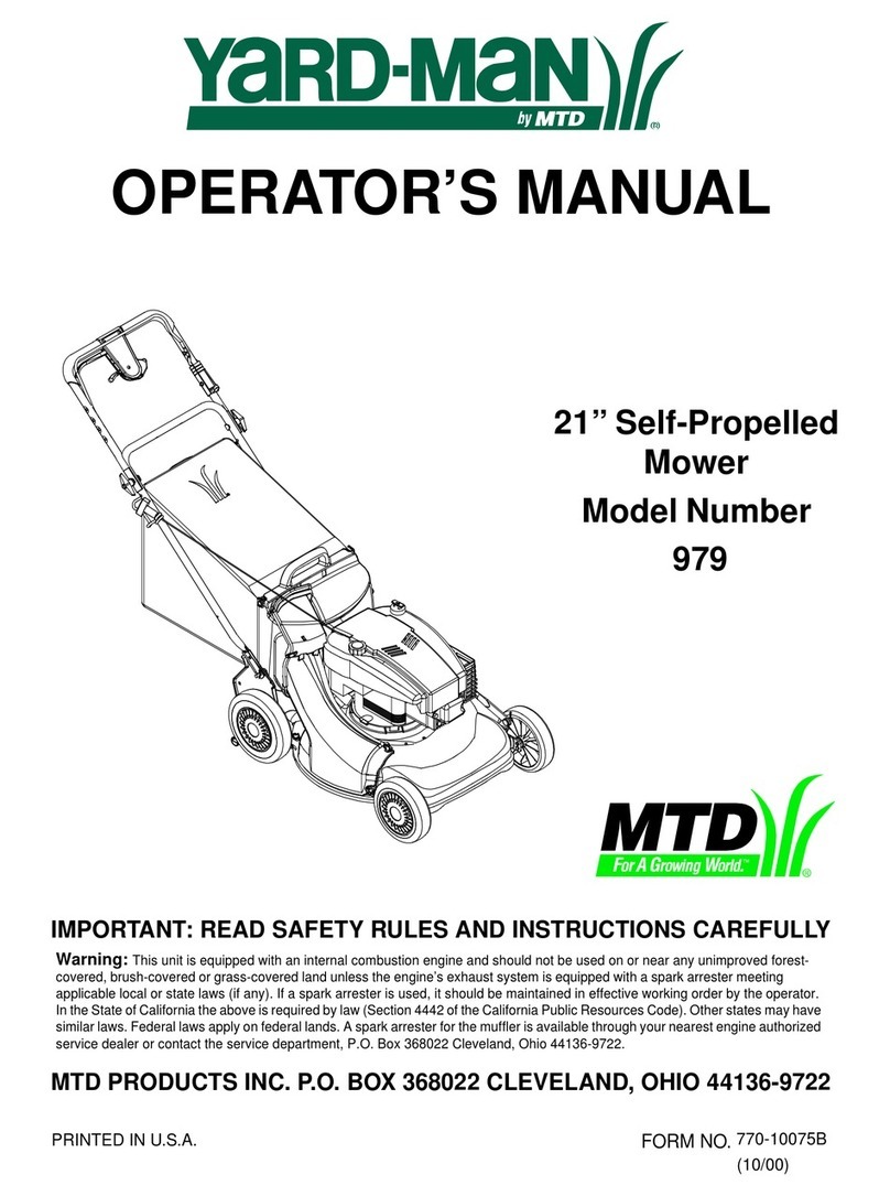 Yard-Man 979 Series Operator's manual