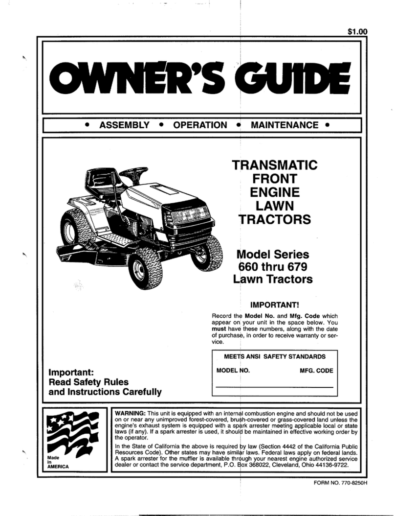 MTD 660 thru 679 owner's guide