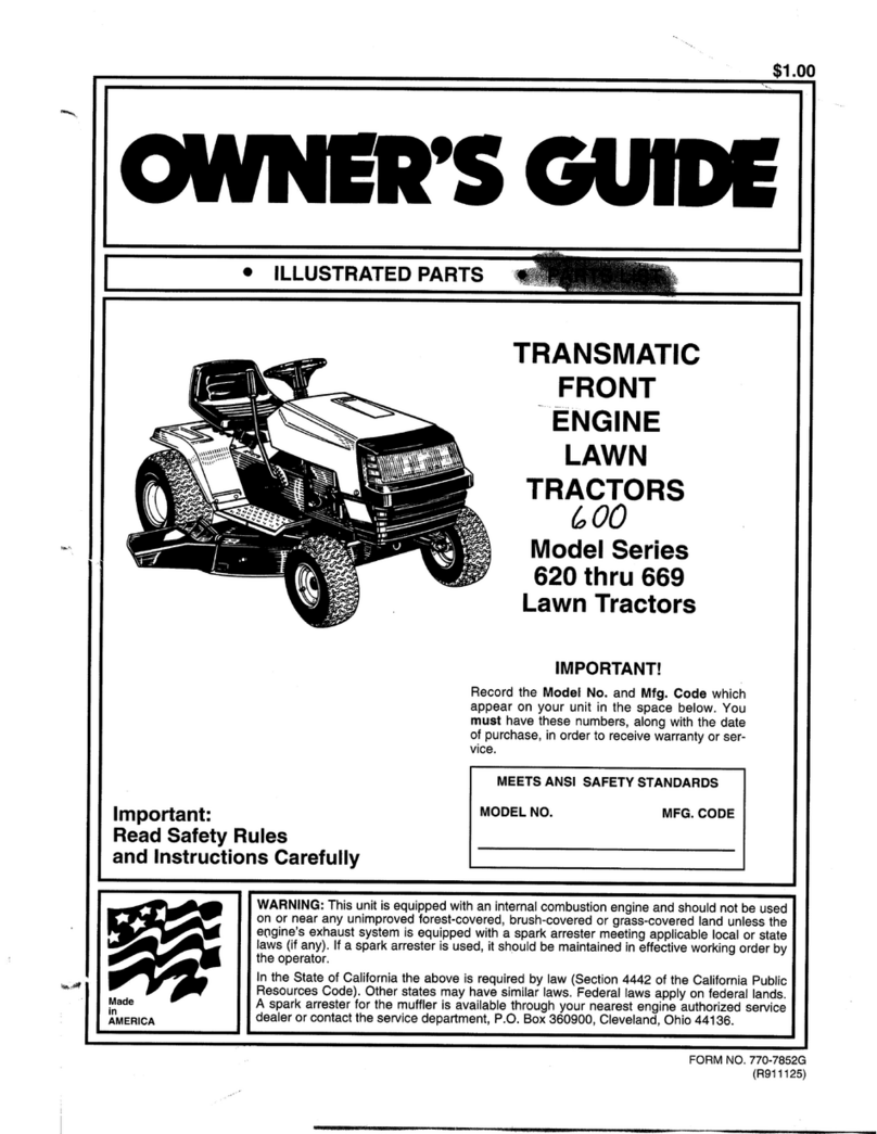 MTD 620 thru 669 owner's guide