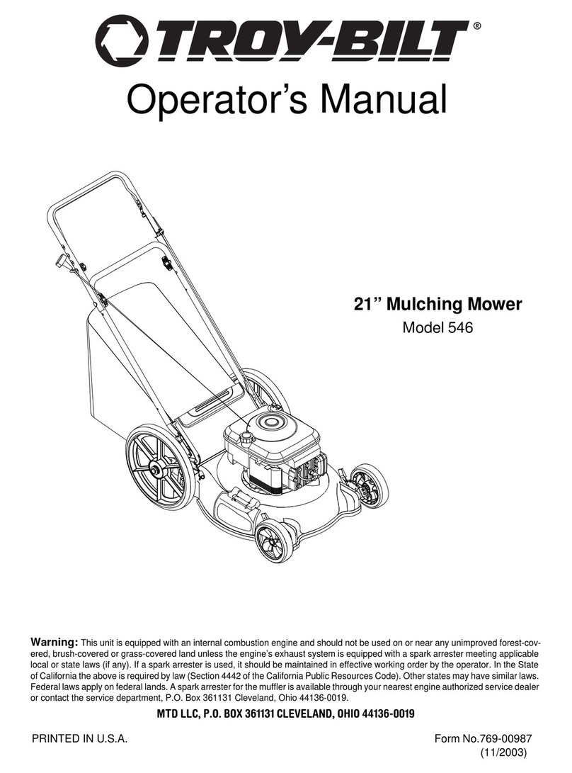 Troy-Bilt 546 Operator's manual