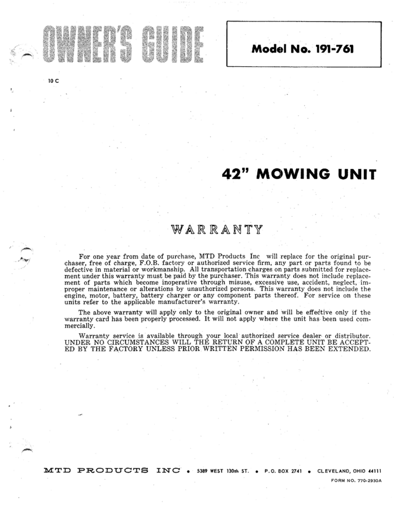 MTD 191-761 User manual