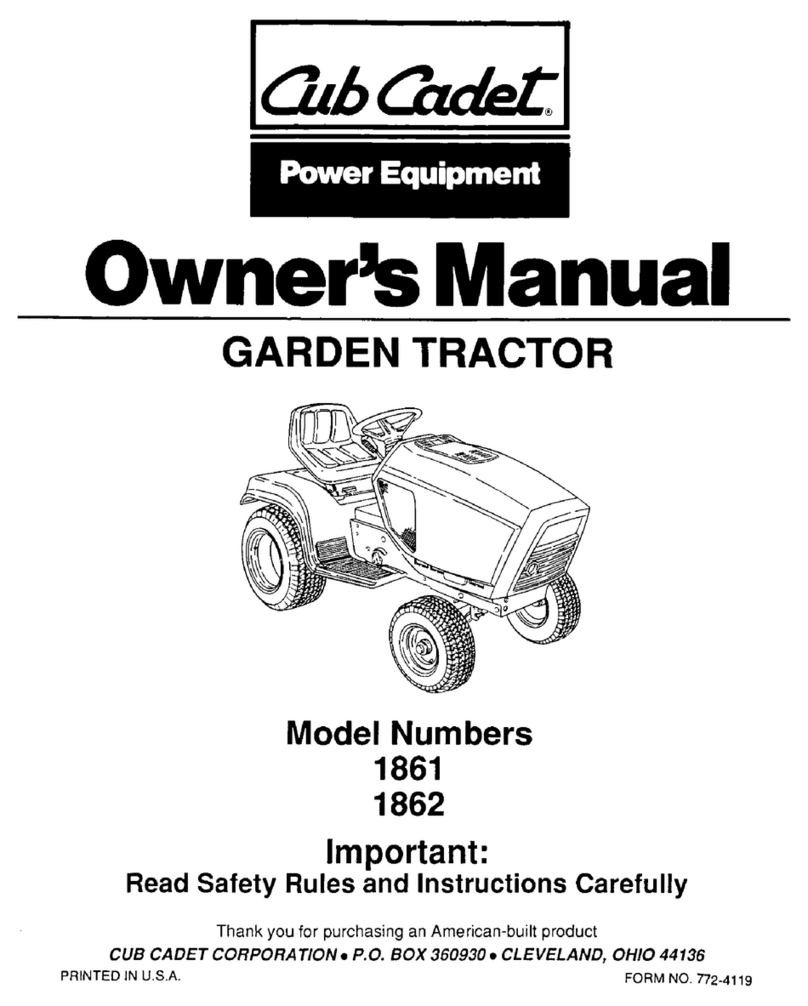 Cub Cadet 1861 User manual Cub Cadet 1861 User manual