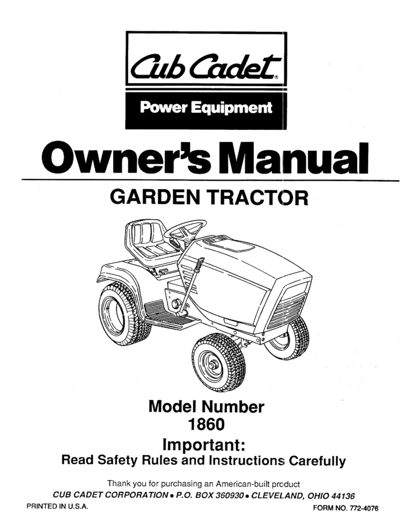 Cub Cadet 1860 User manual