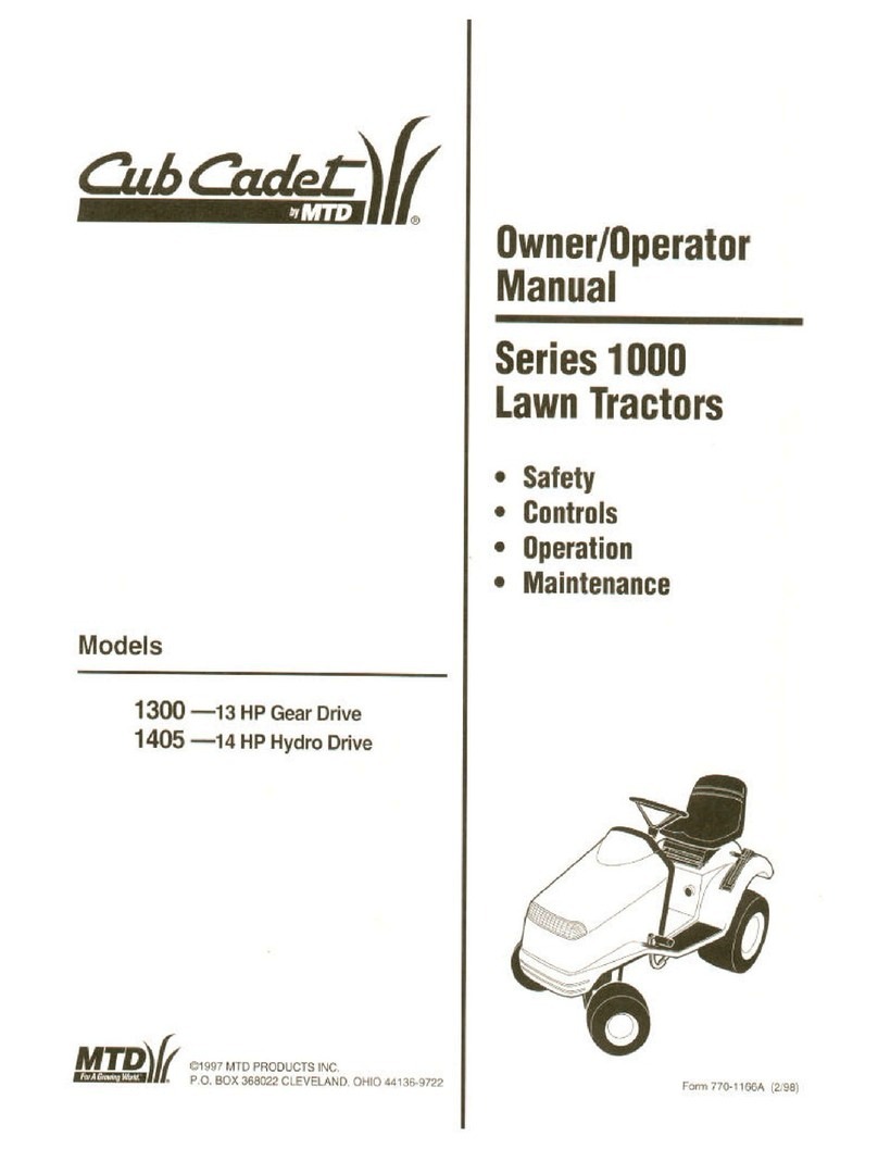 Cub Cadet 1300 Owner's operation manual