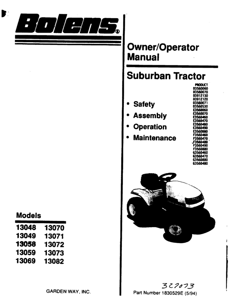 Bolens 13048 Owner's/operator's manual