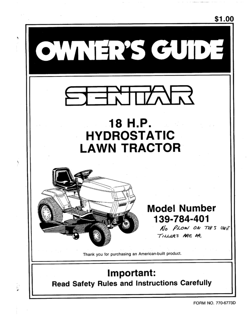 Sentar/MTD products 139-784-401 owner's guide