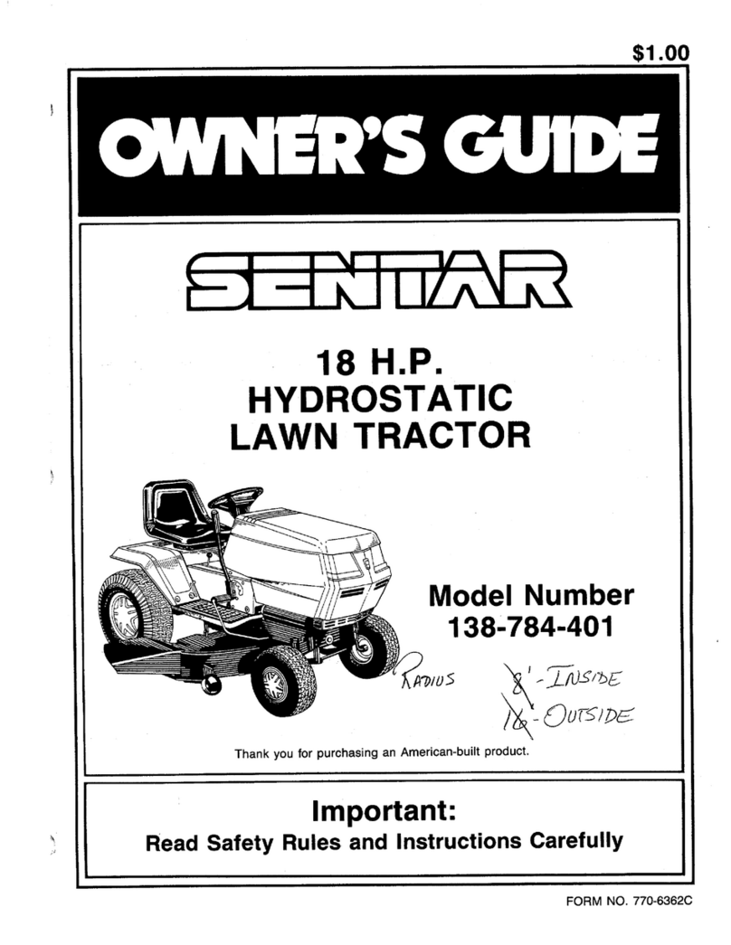 Sentar/MTD products 138-784-401 owner's guide