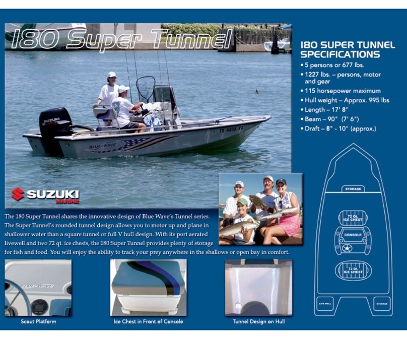 Blue Wave Boats I80 Super Tunnel Specification sheet