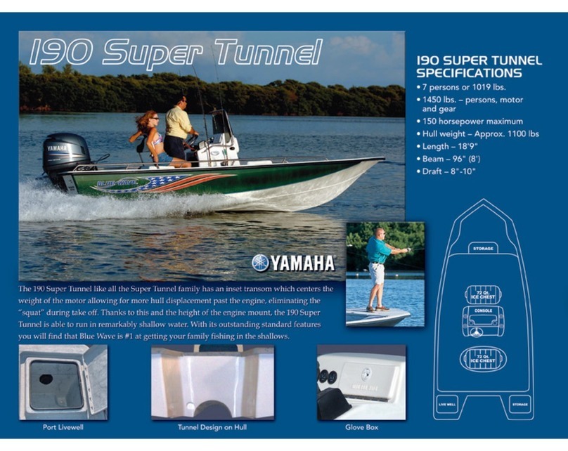Blue Wave Boats I90 Super Tunnel Specification sheet