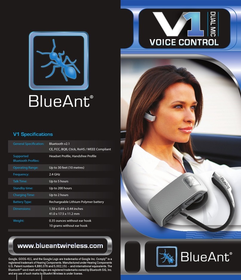 Blueant V1 User manual