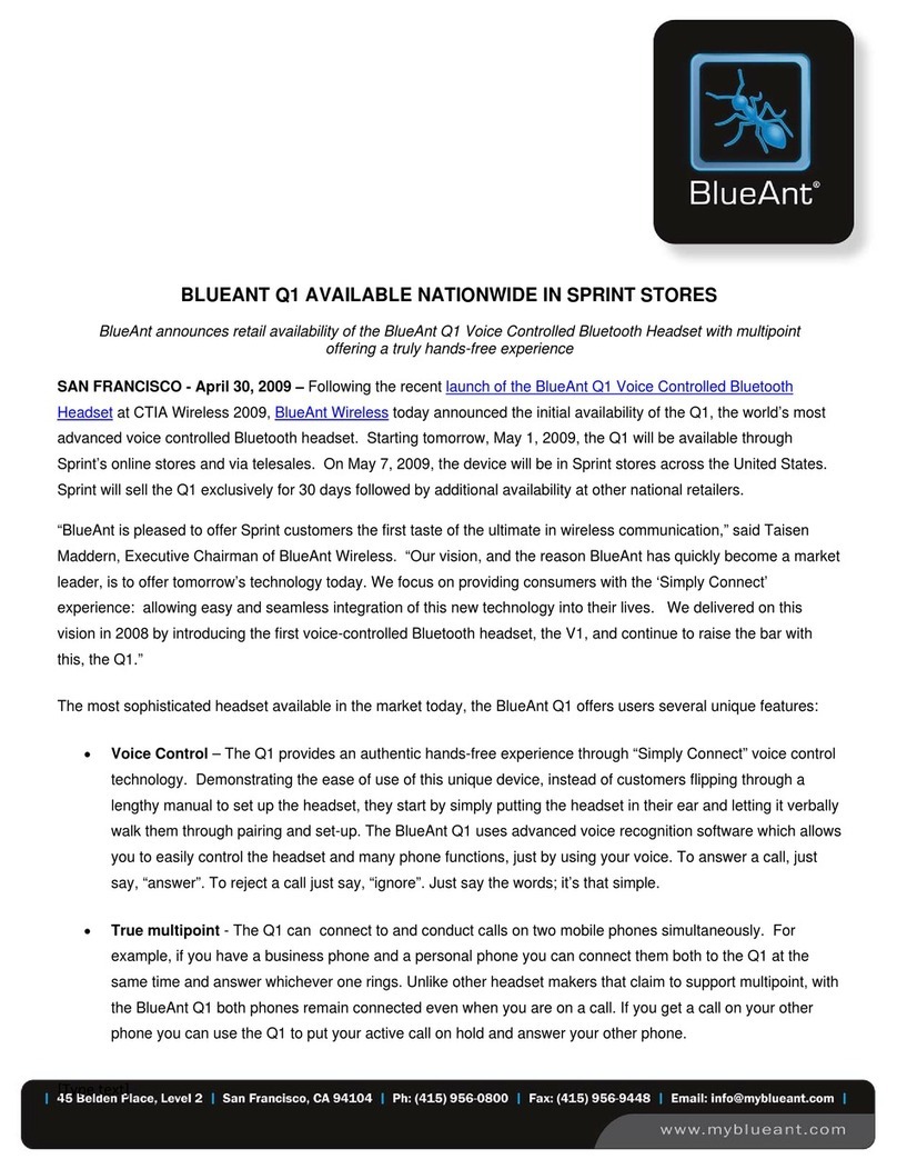 Blueant Q1 brochure