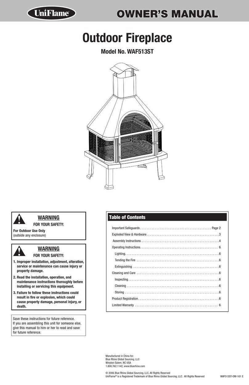 BlueRhino Uniflame WAF513ST User manual BlueRhino Uniflame WAF513ST User manual