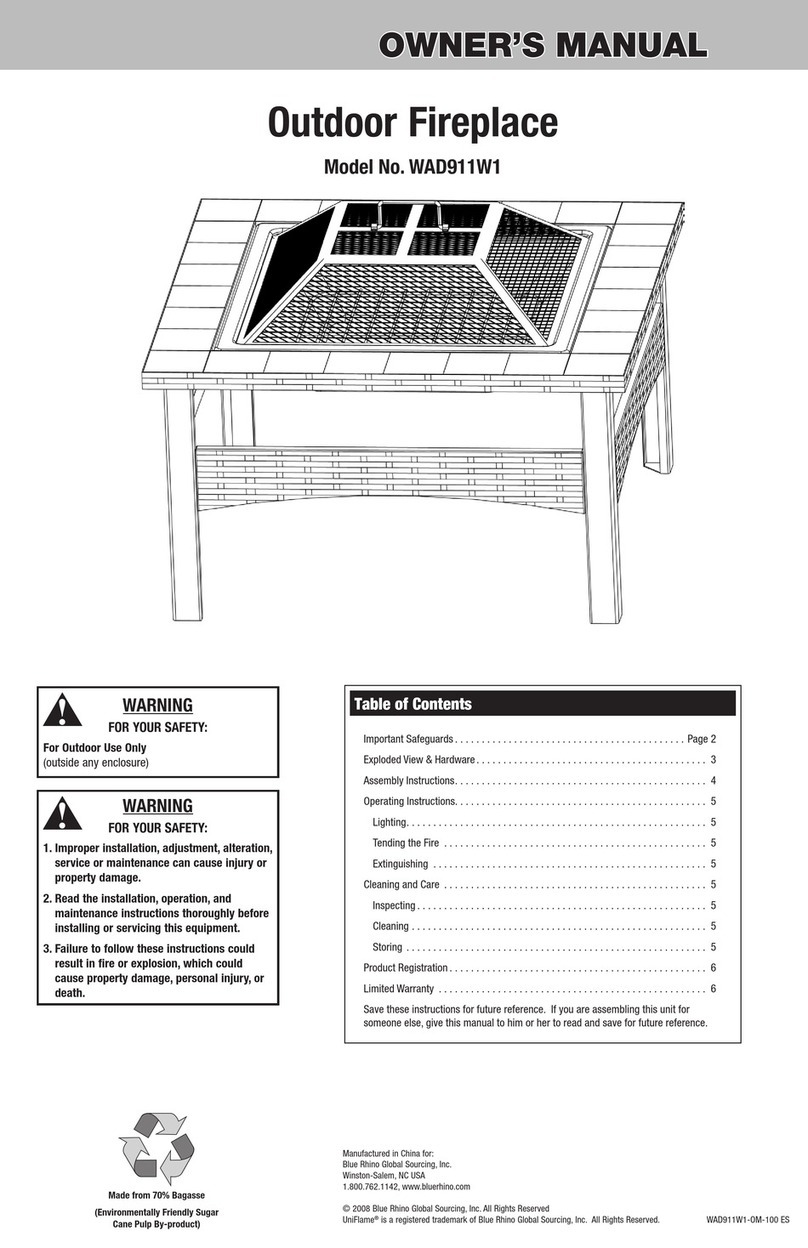 BlueRhino WAD911W1 owner's manual