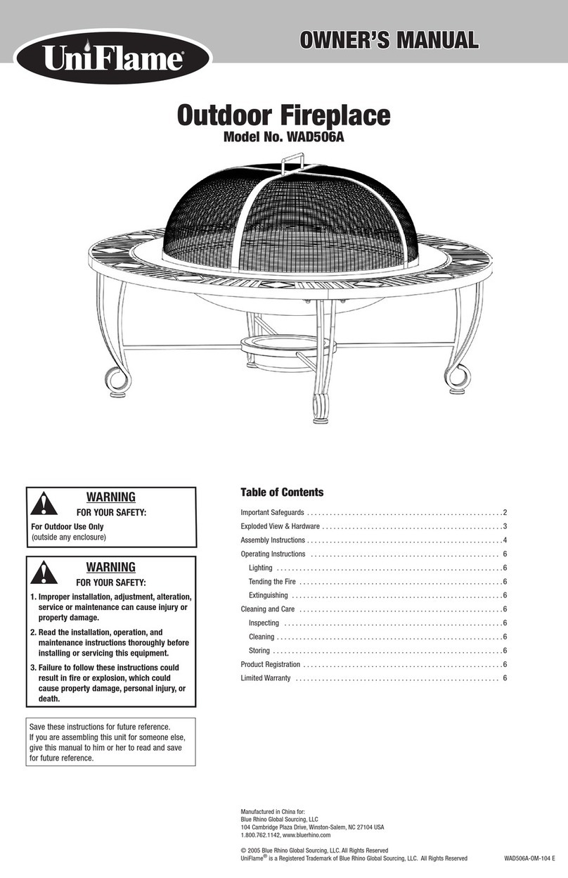 BlueRhino UniFlame WAD506A User manual