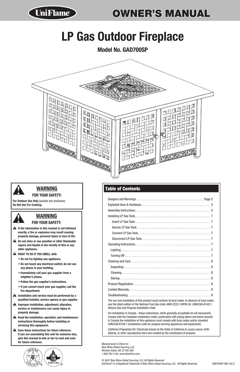 BlueRhino UniFlame GAD700SP User manual