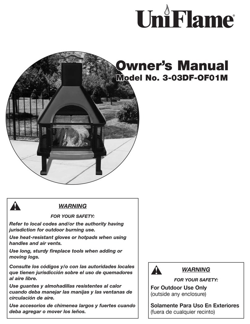 BlueRhino UniFlame 3-03DF-OF01M owner's manual