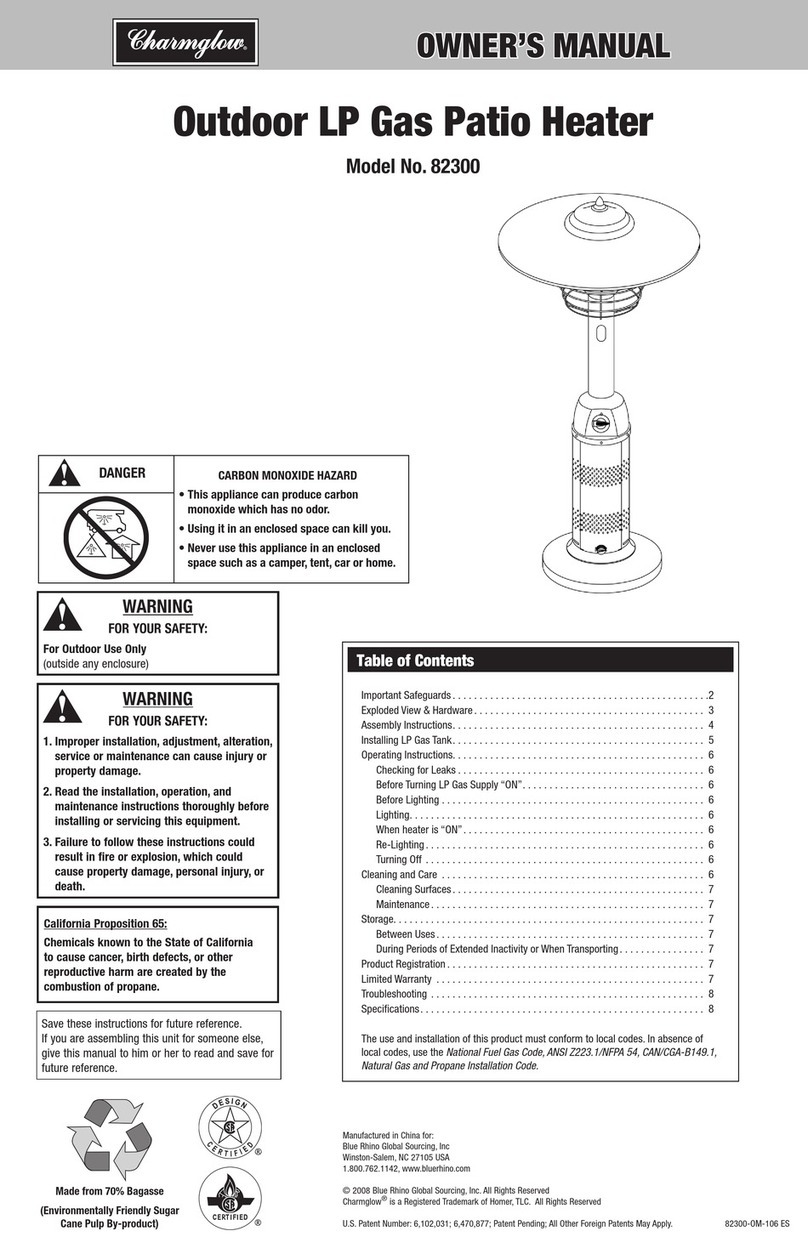 Charmglow 82300 User manual