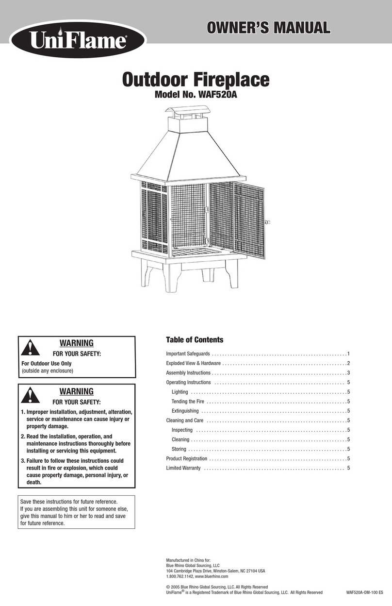 BlueRhino Uniflame WAF520A owner's manual