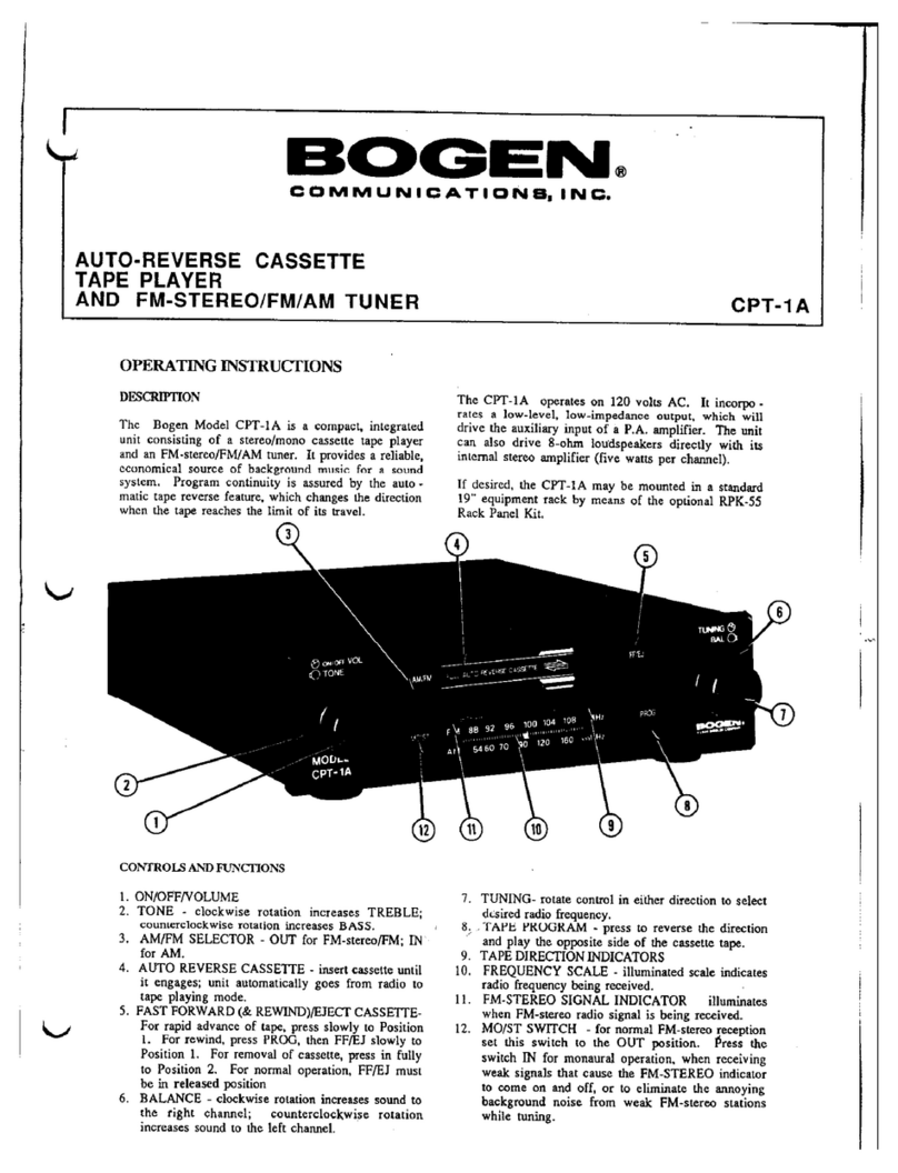 Bogen CPT-1A User manual