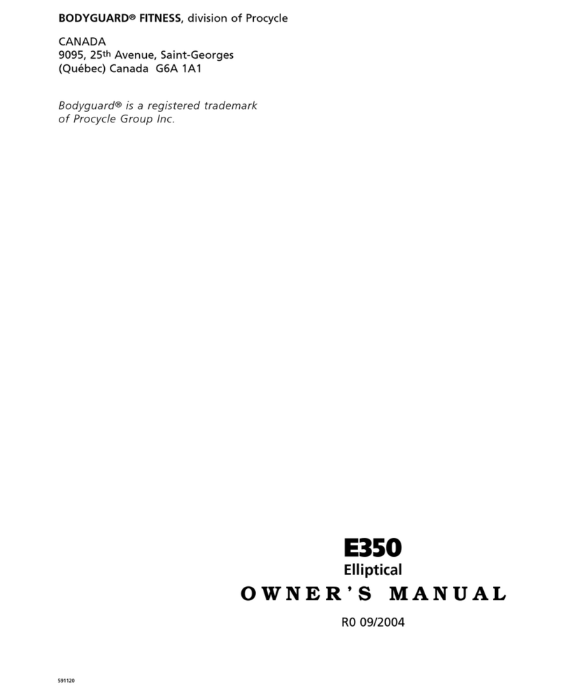 Bodyguard E350 Elliptical owner's manual