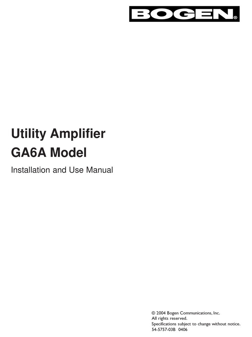 Bogen GA6A Installation and use manual
