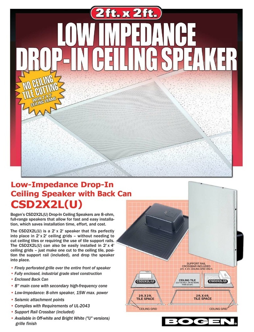 Bogen CSD2X2L User manual