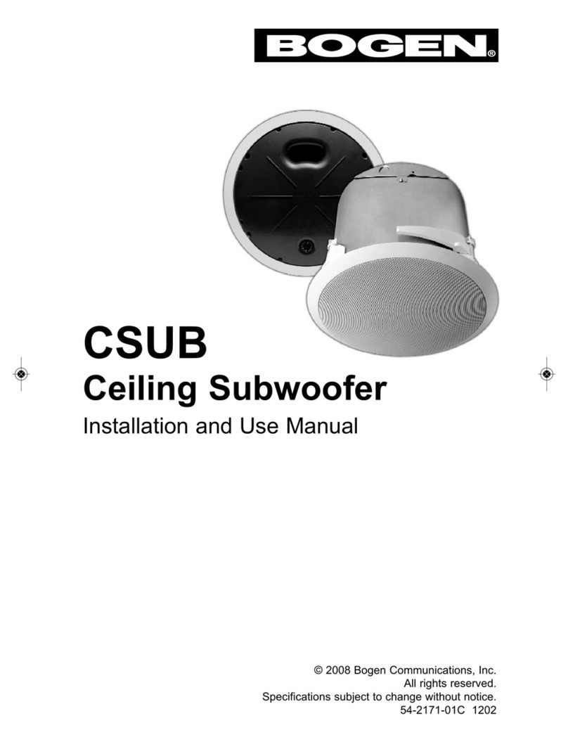 Bogen Ceiling Subwoofer CSUB Guide