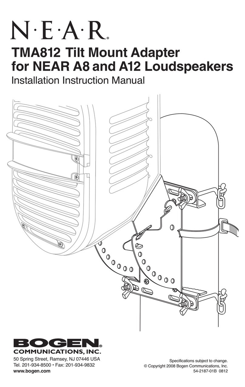 Bogen TMA812 Installation instructions manual