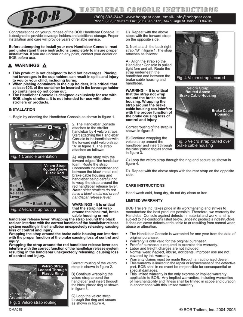 BOB Handlebar Console None User manual