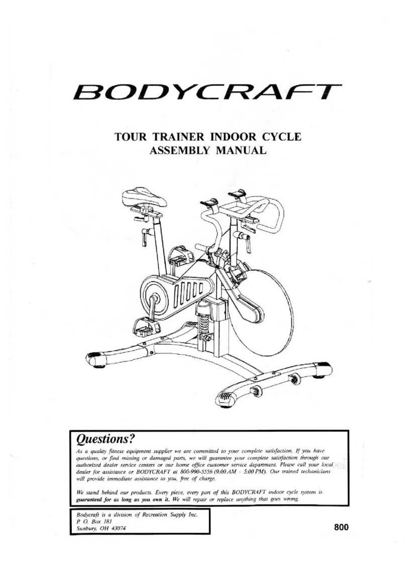 Body Craft Tour Trainer Indoor Cycle User manual