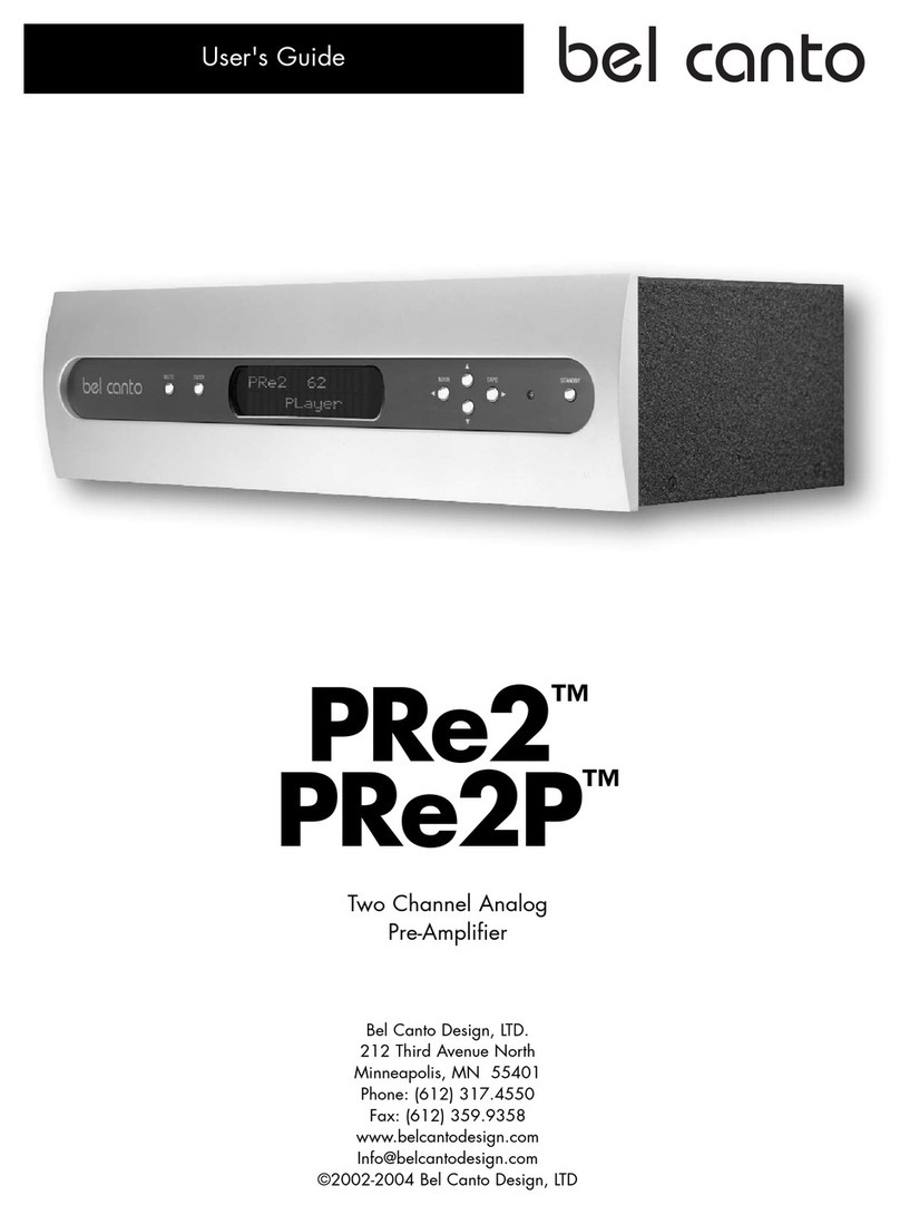 Bel Canto PRe2TM PRe2PTM user guide