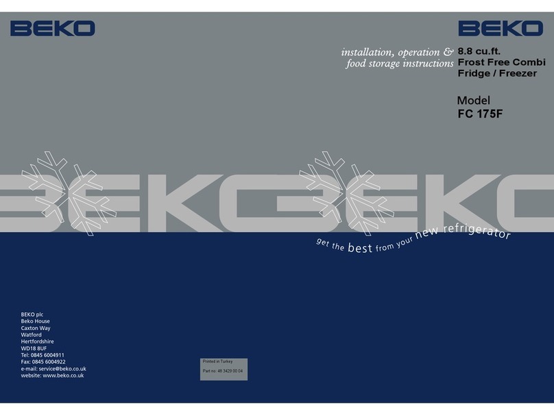 Beko FC 175F Owner's manual Beko FC 175F Owner's manual