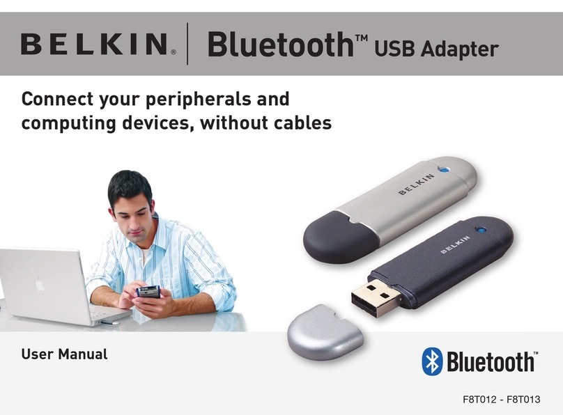 Belkin Bluetooth USB Adapter F8T012 User manual