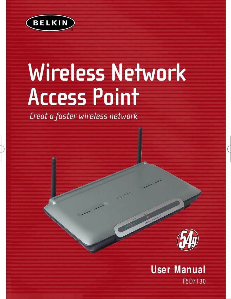 Belkin F5D7130 - Wireless G Access Point User manual Belkin F5D7130 - Wireless G Access Point User manual