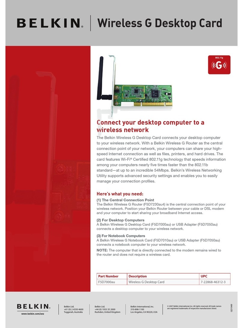 Belkin F5D7000AU User manual Belkin F5D7000AU User manual