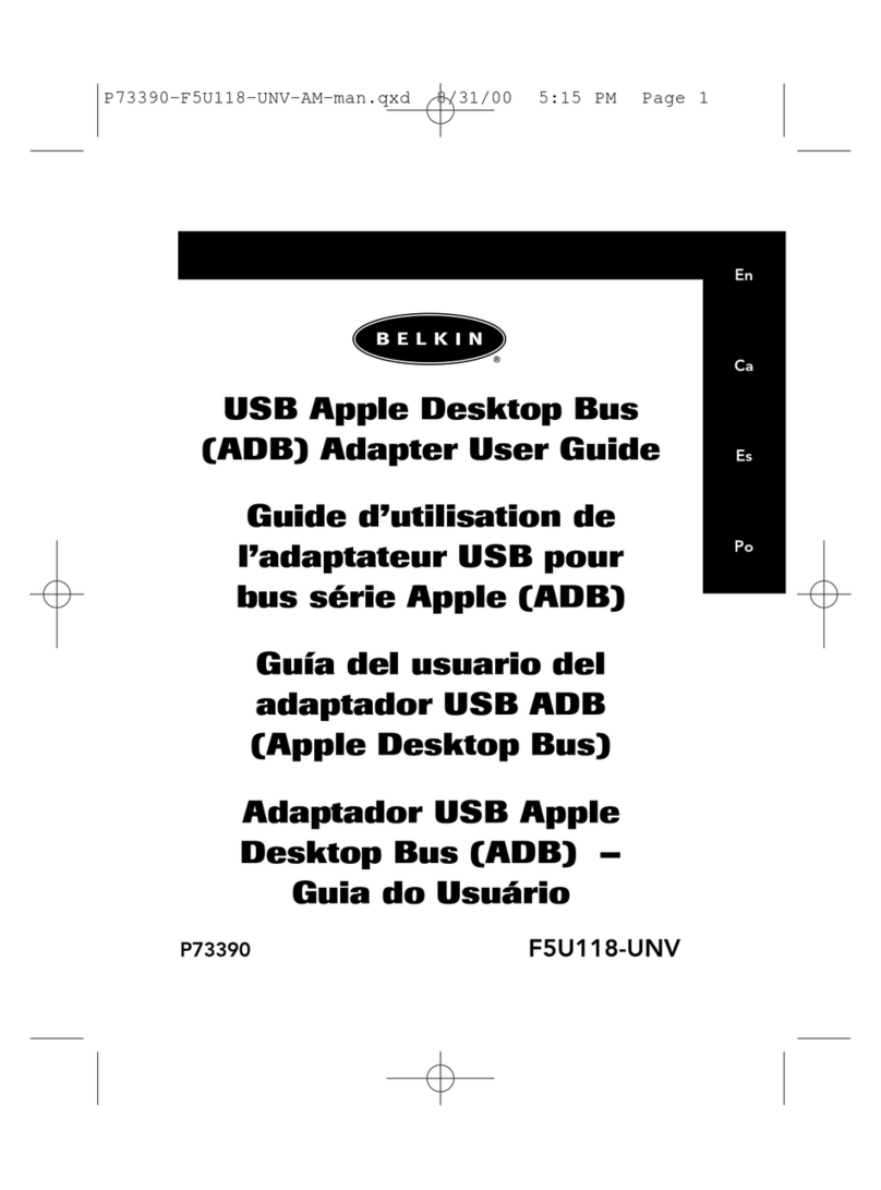 Belkin USB ADB Adapter F5U118-UNV User manual Belkin USB ADB Adapter F5U118-UNV User manual