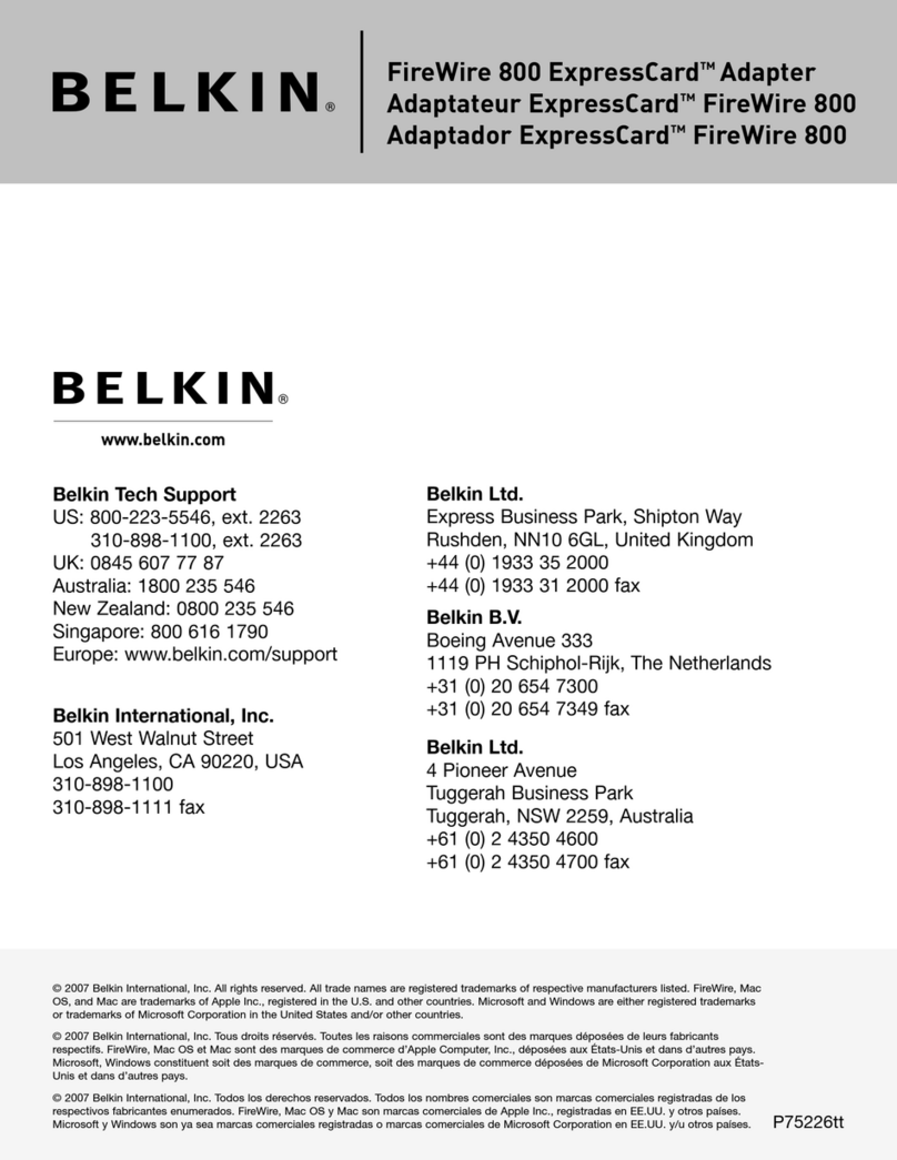 Belkin F5U514 User manual