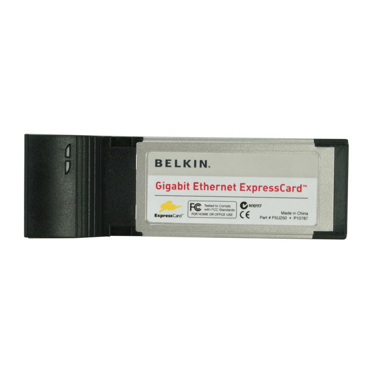 Belkin Gigabit Ethernet ExpressCard F5U250 user manual