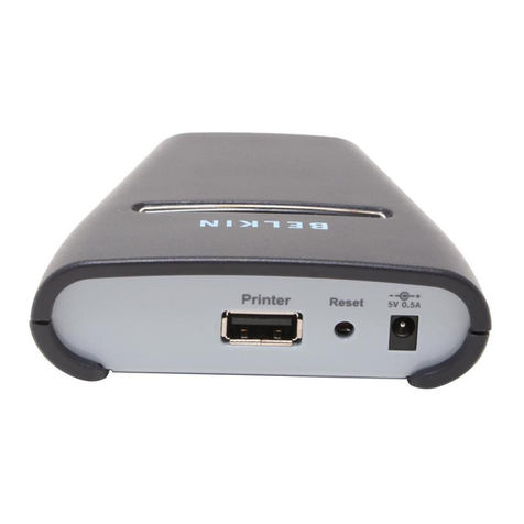 Belkin F8T031 - Bluetooth Wireless USB Printer Adapter Print... User manual